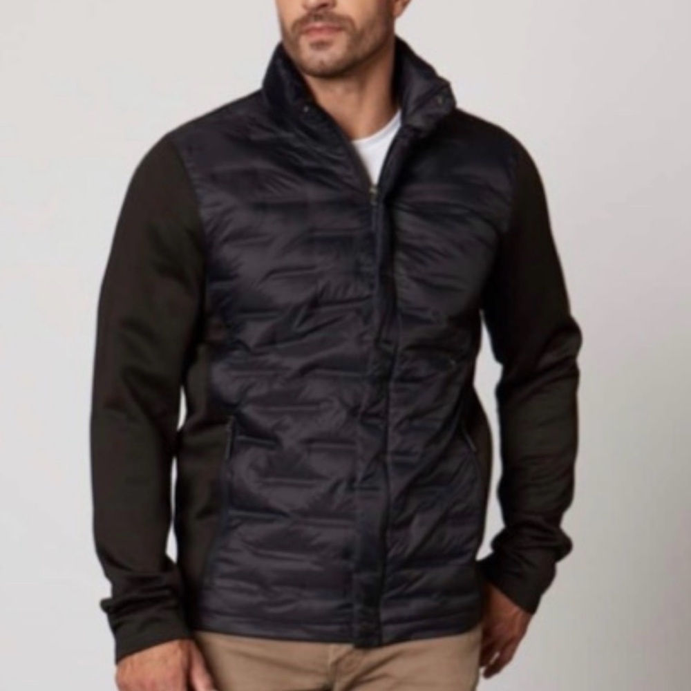 Fossa Apparel Hybrid Down Men Jacket Size S Black Lightweight Puffer New - Picture 14 of 16